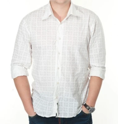 Nautica Men's Long Sleeve Plaid Shirt